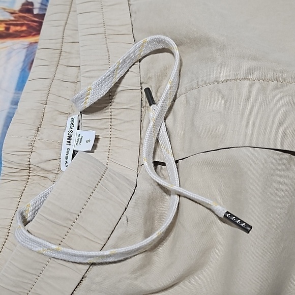 Standard James Perse Beige High Rise‎ Drawstring Pants Size 5 - Picture 2 of 7